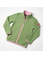 Trollkids Dievčenská športová fleecová bunda XT so zipsom zelená (415-353)