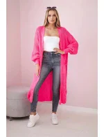 Sveter dlhý sveter ružový neónový