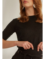 Monnari Svetre a vesty Shimmering Short Sleeve Sweater Black