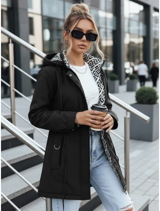 Dámska bunda parka s odnímateľnou kapucňou čierna FashionStreet TY5394