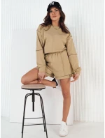 Dámsky teplákový komplet PULGAR beige FashionStreet AY1012