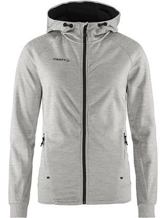 Craft Corporate ADV Unify Hoodie Jacket W Dámska bunda s kapucňou 81.9133 šedá melírovaná Craft Corporate ADV Unify Hoodie Jacket W Dámska bunda s kapucňou 81.9133 šedá melírovaná