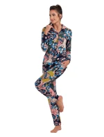 Dámske pyžamo 175/099 tm. modré s motýľmi - Karol