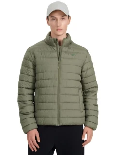 Pánska páperová bunda 4F M597 khaki 4FWAW25TDJAM597 43S pánska