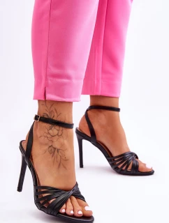 Damskie Sandały Na Szpilce Czarne My Darling