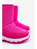 Śniegowce Ocieplane Na Rzep Dziecięce Różowe Big Star MM374121