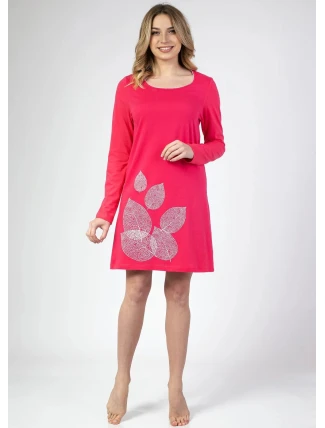 Dámska nočná košeľa 144 dł/r Z25 tmavo ružová - Regina Dámska nočná košeľa 144 dł/r Z25 tmavo ružová - Regina