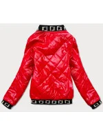 Červená dámska bunda bomber (B9798-4)