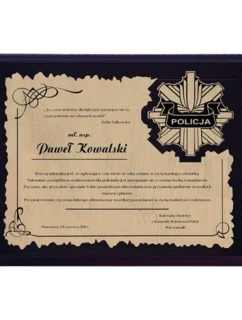 Plastový diplom s laminátovým gravírovaním