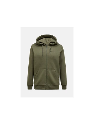 Mikina PEAK PERFORMANCE Original Small Logo Zip Hood Men, zelená Mikina PEAK PERFORMANCE Original Small Logo Zip Hood Men, zelená
