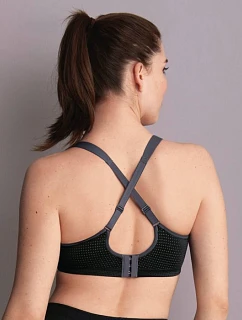 športová podprsenka performance wireX s nastaviteľnými ramienkami 5599 black/anthracite - Active