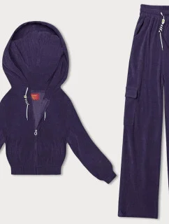 Dámska blúzka + nohavice slivka (AMG-322A)