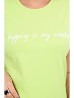 Nakupovanie je moja kardio blúzka svetlo zelená