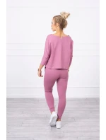 Sada s potlačou Queen tmavo ružová