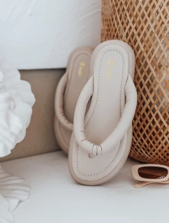 Dámske žabky EASYDAY beige FashionStreet ZY0992