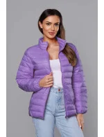Svetlo fialová ľahká dámska prešívaná bunda (58M23037-37)