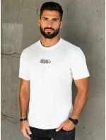 Pánske biele tričko s potlačou FashionStreet RX5421 Pánske biele tričko s potlačou FashionStreet RX5421
