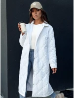 Dámsky prešívaný dlhý kabát TRENDIFY biely FashionStreet TY4380