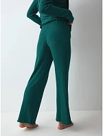 Dámske nohavice Versatile Rib Straight Trousers, zelené – Green – TRIUMPH
