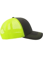 Atlantis Headwear Sonic-S 6-panelová truckerová čiapka 33.0259 tmavošedá/žltá fluo