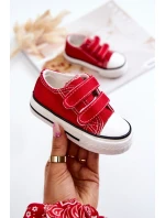 Dziecięce Trampki Na Rzepy Czerwone Bernie