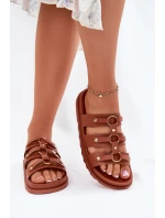 Klapki Damskie Z Paskami Camel Pasiriela