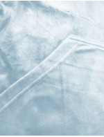 Dámska velúrová súprava v nebesky modrej farbe s mikinou na zips (8C1176-50)