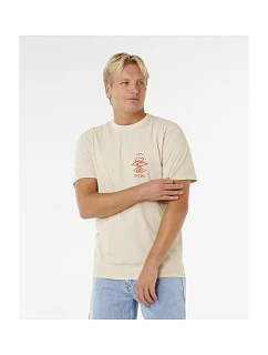 Pánske tričko RIP CURL Search Icon Tee, béžové