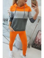 Oranžová+sivá farebná pruhovaná sada