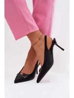 Dámske lodičky Sandále s ozdobným detailom Black Lurella Dámske lodičky Sandále s ozdobným detailom Black Lurella