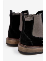 Pánske členkové topánky Chelsea OO174154 Black - Big Star Pánske členkové topánky Chelsea OO174154 Black - Big Star