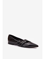 Lakované balerínky KL2913 Palenna Black - Sweet Shoes Lakované balerínky KL2913 Palenna Black - Sweet Shoes