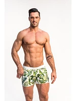Pánske plavky Playo Palm biele/listy – Alpha Male