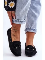 Damskie Zamszowe Mokasyny Czarne Si Passione