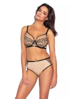 Dámske brazílske bikiny / nohavičky Retro 2061/B Flesh with black - AVA