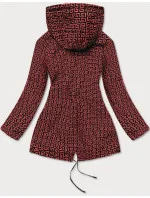 Tmavo modro-červená dámska bunda parka 2 v 1 (W702BIG)