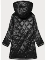 Dámska prešívaná bunda s kapucňou Oversized Black (ag5-010) Dámska prešívaná bunda s kapucňou Oversized Black (ag5-010)