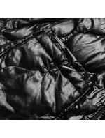 Čierna dámska bunda s ozdobným prešívaním (AG1-J9086)