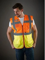 Yoko HVW 820 Hi-Vis sieťovaná bezpečnostná vesta 79.W820 hi vis oranžová/sivá Yoko HVW 820 Hi-Vis sieťovaná bezpečnostná vesta 79.W820 hi vis oranžová/sivá