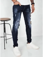 Pánske tmavomodré džínsové nohavice FashionStreet UX4148