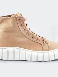 Béžové šnurovacie topánky (XA060)