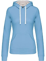 Kariban K 465 Dámska mikina s kontrastnou kapucňou 20.K465 sky blue/white Kariban K 465 Dámska mikina s kontrastnou kapucňou 20.K465 sky blue/white