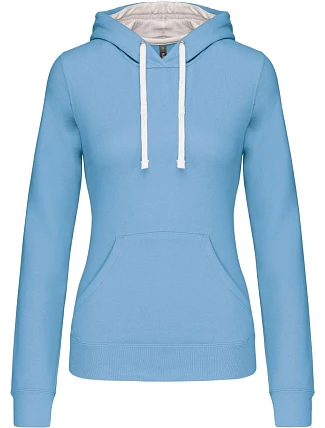 Kariban K 465 Dámska mikina s kontrastnou kapucňou 20.K465 sky blue/white Kariban K 465 Dámska mikina s kontrastnou kapucňou 20.K465 sky blue/white