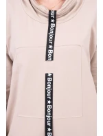 Šaty s kravatou vo svetlo béžovej farbe