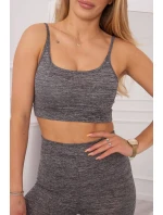 Športový set top + legíny čierny Športový set top + legíny čierny
