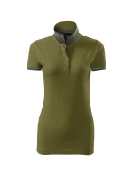 Polokošeľa Collar Up avokádovo zelená
