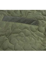 Tenká zelená dámska bunda s ozdobným prešívaním (JIN226)