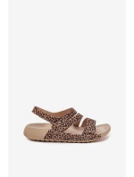 Dámske kožené sandále Zazoo K1004 Leopard