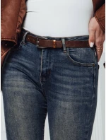 Dámske úzke džínsy SKINNYJEAN nohavice s opaskom námornícka modrá FashionStreet UY2328