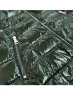 Zelená dámska vesta s kontrastnou podšívkou (B9549) Zelená dámska vesta s kontrastnou podšívkou (B9549)